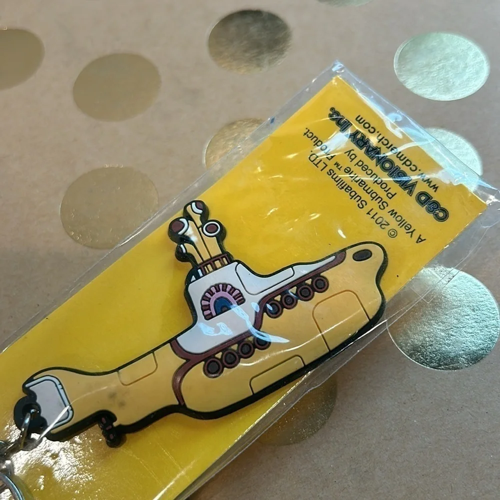 The Beatles yellow submarine rubber keychain 2011 CND visionary INC product